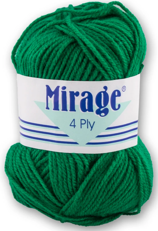 Mirage Wool - 4 Ply 25g (Emerald)