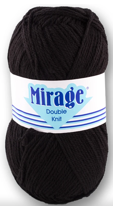 Mirage Wool - Double Knit 100g (Black)