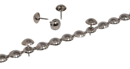 Upholstery - Strip Studs 9mm Silver